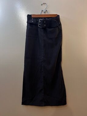 Exact Change brown corduroy midi skirt